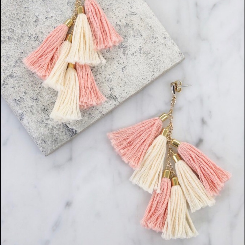 Ettika Daydreamer Tassel Earrings.